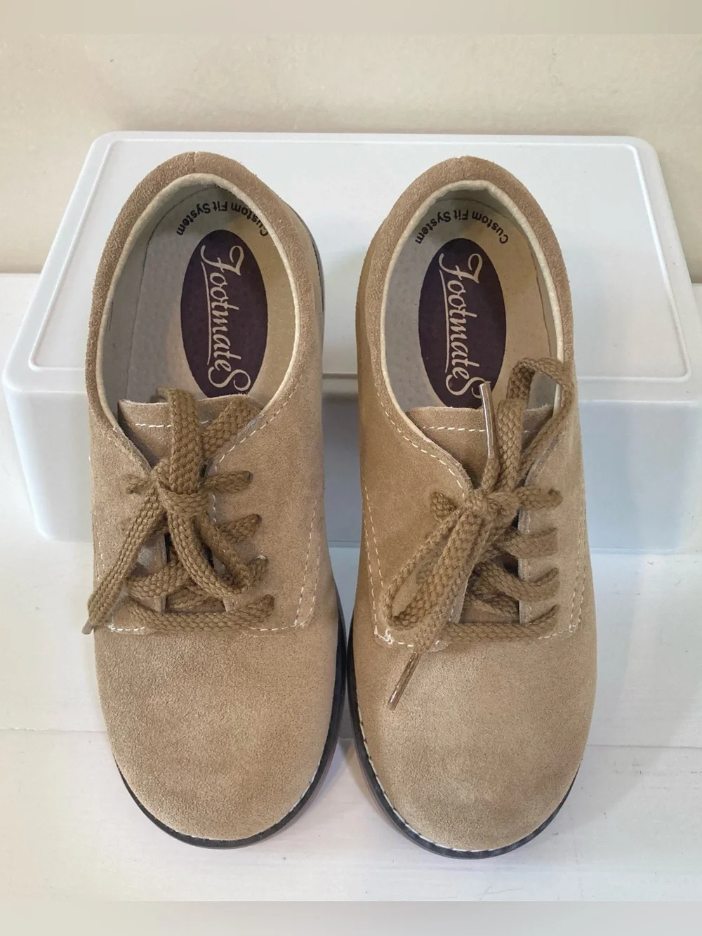 FootMates Bucky Lace Up Leather Oxford Dress Shoes Sz 12.5 Boys